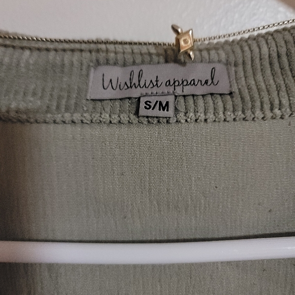 Sage Green Corduroy Button Down - Picture 3 of 6